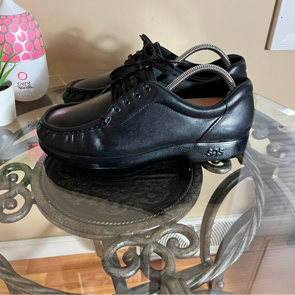 SAS Take Time Orthopedic Comfort Shoes Black Leather Moccasin size 10.5 (R9R2)